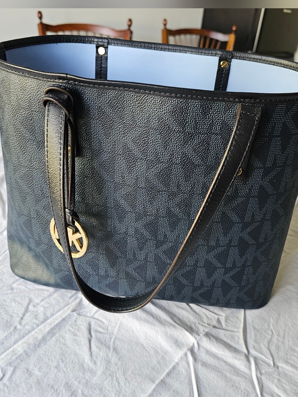 Michael Kors Blue Logo Tote Bag